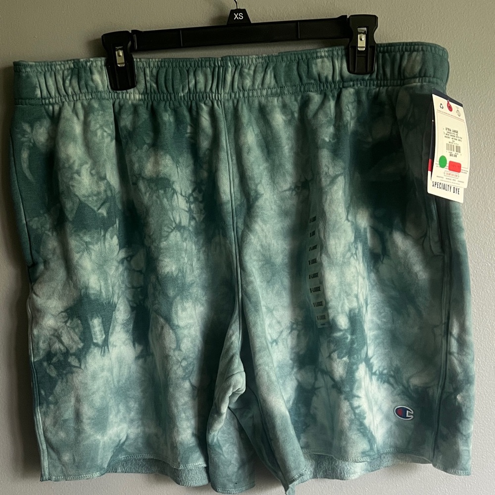 Champion Teal Tie-Dye Athletic Shorts